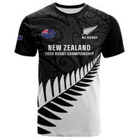 New Zealand Silver Fern Rugby T Shirt All Black Go Champions Maori Pattern LT14