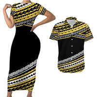 Polynesian Couples Matching Outfits Combo Bodycon Dress And Hawaii Shirt Simple Gold No.2 LT6 No Dress - Polynesian Pride