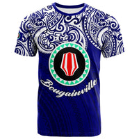 Custom Papua New Guinea Bougainville Pride T Shirt LT12 Blue - Polynesian Pride