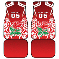 Custom England Rugby Car Mats Red Rose LT05