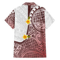 Polynesian Matching Clothes For Family Polynesian Tribal Plumeria Flowers Off Shoulder Long Sleeve Dress And Shirt - Polynesian Pride