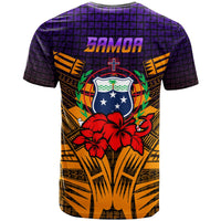 Custom Samoa T Shirt Hibiscus With Tribal LT12 - Polynesian Pride