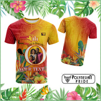 Polynesian Pride Papua New Guinea Independence T Shirt Custom Photo, Plumeria & Provinces Flags CTM14