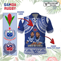 Custom Photo Samoa Rugby Polo Shirt 685 Proud Toa Samoa, Manu Samoa And Manu Samoa 7s Logo CTM14 - Polynesian Pride