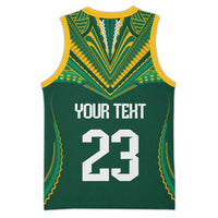 Custom Cook Islands Basketball Jersey Tatau Art Sport Style Green Color