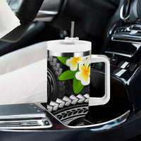 Custom AAPI Heritage Month Tumbler With Handle Polynesian Tribal Tattoo