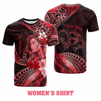 Custom Polynesian Valentine T shirt In Our Kingdom Love Reigns Forever
