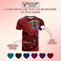 Custom Photo Happy Mother's Day T Shirt Polynesian Pattern CTM05