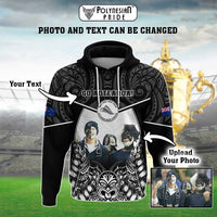 Custom Photo New Zealand Fern Rugby Hoodie Maori Pattern CTM05 - Polynesian Pride