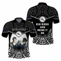Custom Photo New Zealand Fern Rugby Polo Shirt Maori Pattern CTM05 - Polynesian Pride