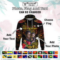 Custom Photo Papua New Guinea Provinces Hoodie Symbol Flag Sepik Blue Orchid Motifs CTM05 - Polynesian Pride