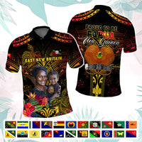Custom Photo Papua New Guinea Provinces Polo Shirt Symbol Flag Sepik Blue Orchid Motifs CTM05