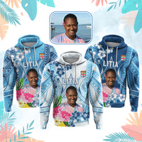 Custom Photo Love Fiji Hoodie Fiji In My Heart Tapa Pattern CTM05 Pullover Hoodie Multicolor - Polynesian Pride