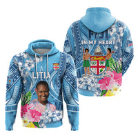 Custom Photo Love Fiji Hoodie Fiji In My Heart Tapa Pattern CTM05 - Polynesian Pride