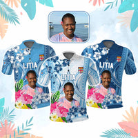 Custom Photo Love Fiji Polo Shirt Fiji In My Heart Tapa Pattern CTM05 Multicolor - Polynesian Pride