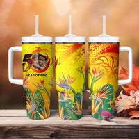 Custom Photo Papua Niugini Hapi 50th Indipendens Tumbler With Handle Year of PNG 1975-2025 CTM09 - Polynesian Pride