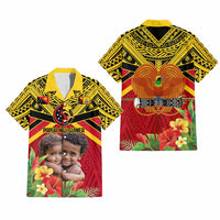 Custom Photo Provinces of Papua New Guinea 50th Years Hawaiian Shirt Hapi De bilong Indipendens