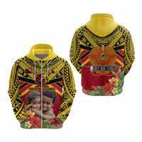 Custom Photo Provinces of Papua New Guinea 50th Years Hoodie Hapi De bilong Indipendens CTM09 - Polynesian Pride