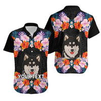 Custom Photo Polynesian Funny Dog Hawaiian Shirt Tropical Flower