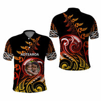 Custom New Zealand Polo Shirt Aotearoa Symbols with Maori Fern Reggae Arty Color