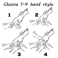 Custom Father's Day Fist Bump Dad and Baby Hands Holding T Shirt - Plumeria Floral Tribal Tattoo Unique CTM09 - Polynesian Pride