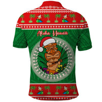 Custom Photo Aloha Hawaii Christmas Polo Shirt Tiki Santa Mele Kalikimaka CTM14 - Polynesian Pride