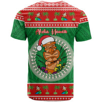 Custom Photo Aloha Hawaii Christmas T Shirt Tiki Santa Mele Kalikimaka CTM14 - Polynesian Pride