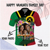 Custom Photo Vanuatu Family Day Polo Shirt Vanuatuan Sand Drawing Family Is Everything CTM14 - Polynesian Pride