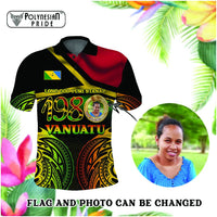 Custom Photo Vanuatu 1980 Polo Shirt Yumi Yumi Yumi Independence Anniversary CTM14 - Polynesian Pride
