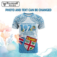 Custom Photo Fiji Day 1970 T Shirt Proud To Be A Fijian Tapa Pattern CTM14 - Polynesian Pride