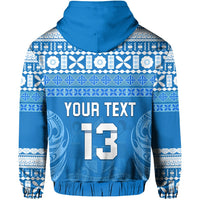 (Custom Text and Number) Bula Fiji Hoodie Tapa Pattern LT13 - Polynesian Pride