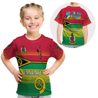 (Custom Personalised) Vanuatu Color T Shirt Kid Six Provinces And Map LT13 Youth XL Size14 - Polynesian Pride