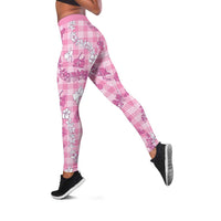 Alaka Aloha Hawaii Leggings Plumeria Lei With Palaka Motif - Polynesian Pride