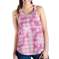 Alaka Aloha Hawaii Women Racerback Tank Plumeria Lei With Palaka Motif LT14 - Polynesian Pride