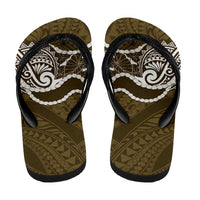 Aloha Hawaii Kalo Pikake Lei Flip Flops Chest Tattoo Gold Hawaiian Pattern