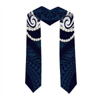 Aloha Hawaii Kalo Pikake Lei Graduation Stole Chest Tattoo Oxford Blue Hawaiian Pattern
