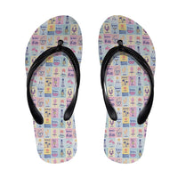 Aloha Summer Posters Grunge Textures Flip Flops LT01 Multicolor - Polynesian Pride