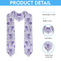 Anthurium Pikake Ti Leaf Palaka Graduation Stole Purple Version