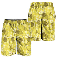 Anthurium Pikake Ti Leaf Palaka Shorts for Men Yellow Version