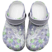 Anthurium Plumeria Lei Pastel Clogs Shoes Purple Hawaiian Splendid Palaka