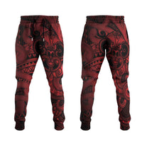 Aotearoa Maori Hei Tiki Jogger Pants Whero Kowhaiwhai Puhoro Motif