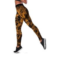 Aotearoa Maori Hei Tiki Leggings Koura Kowhaiwhai Puhoro Motif