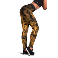 Aotearoa Maori Hei Tiki Leggings Koura Kowhaiwhai Puhoro Motif