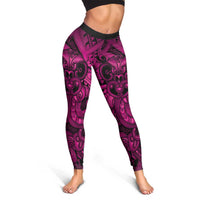Aotearoa Maori Hei Tiki Leggings Mawhero Kowhaiwhai Puhoro Motif LT9 - Polynesian Pride
