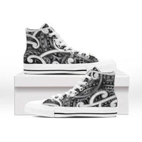 Aotearoa Maori Kowhaiwhai High Top Shoes Kiwikiwi Puhoro and Patiki