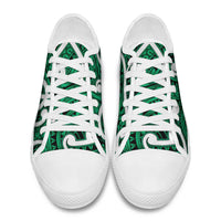 Aotearoa Maori Kowhaiwhai Low Top Shoes Kakariki Puhoro and Patiki