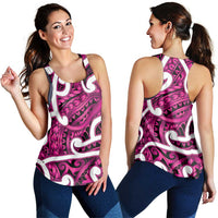 Aotearoa Maori Kowhaiwhai Women Racerback Tank Mawhero Puhoro and Patiki LT9 - Polynesian Pride