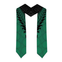 Australia New Zealand Rugby Graduation Stole Green Aboriginal Wallabies and Maori Black Fern LT9 - Polynesian Pride