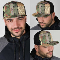 Beige Aotearoa Kowhaiwhai Pattern Mesh Trucker Cap NZ Maori Quilt Style - Polynesian Pride