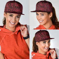 Black Tonga Kilisimasi Fiefia Snapback Cap Pacific Patchwork Xmas Vibes - Polynesian Pride